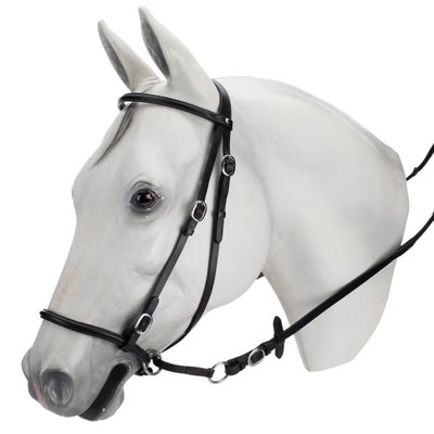 Leather Bitless Bridle with Web Reins