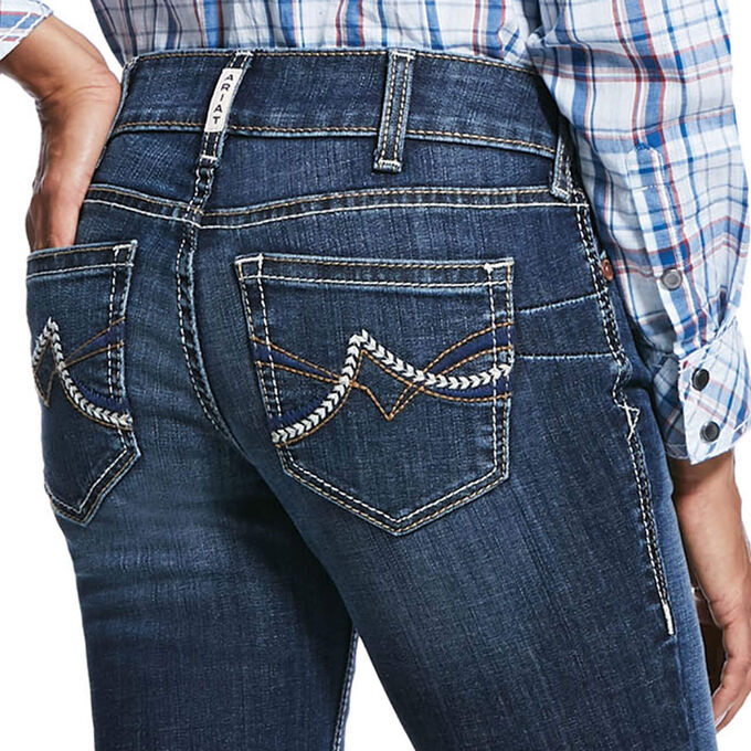 R.E.A.L. Mid Rise Stretch Brianne Stackable Straight Leg Jean