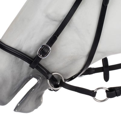 Leather Bitless Bridle with Web Reins