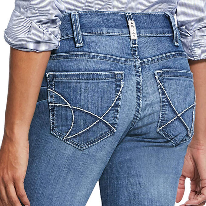 R.E.A.L. Mid Rise Stretch Talulah Stackable Straight Leg Jean