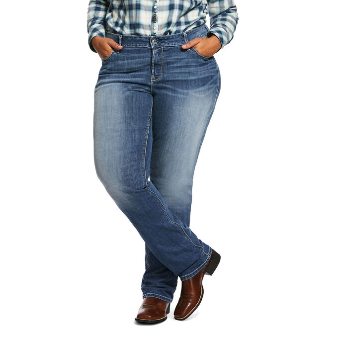 Ariat R.E.A.L. Mid Rise Stretch Talulah Stackable Straight Leg Jean