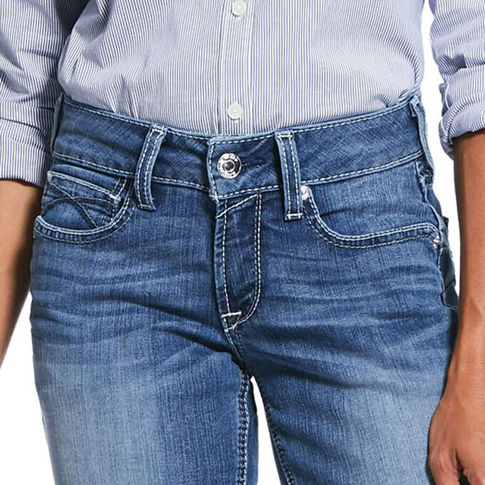 Ariat R.E.A.L. Mid Rise Stretch Talulah Stackable Straight Leg Jean
