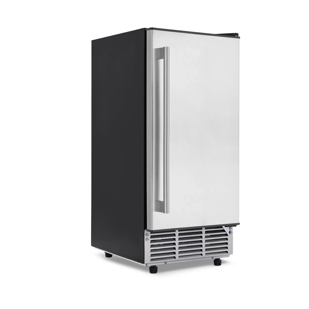 Newair 15” Undercounter 80lb lbs. Daily Clear Ice Cube Maker Machine, Built-in or Freestanding Design, 40 Cubes ready in 15-30 Mins, Fingerprint Resistant Door, Self-Cleaning Function, LED Controls, 24 Hr. Timer, Scoop Included, Ice Thickness Control