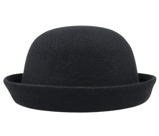 Chapeau melon en feutre de laine