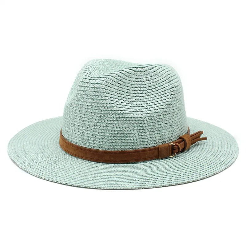 Chapeau Panama sangle en cuir