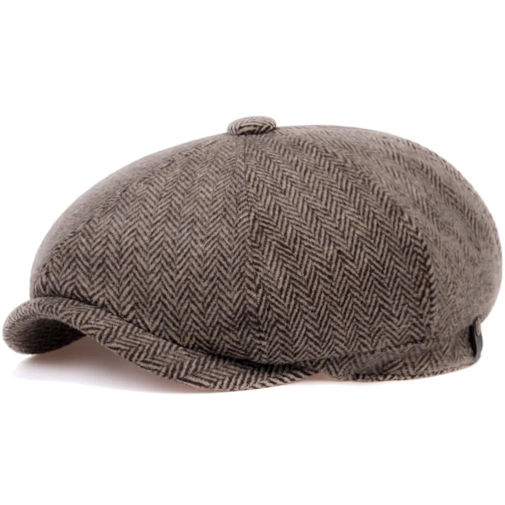 Béret plat à coutures