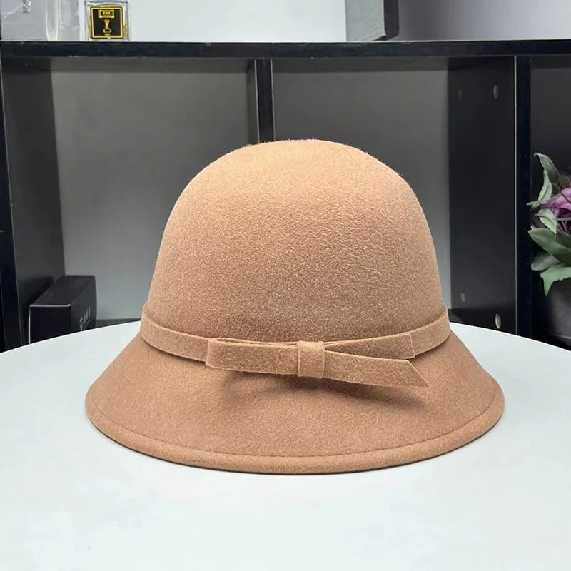 Chapeau cloche en feutre doux