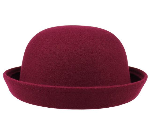 Chapeau melon en feutre de laine