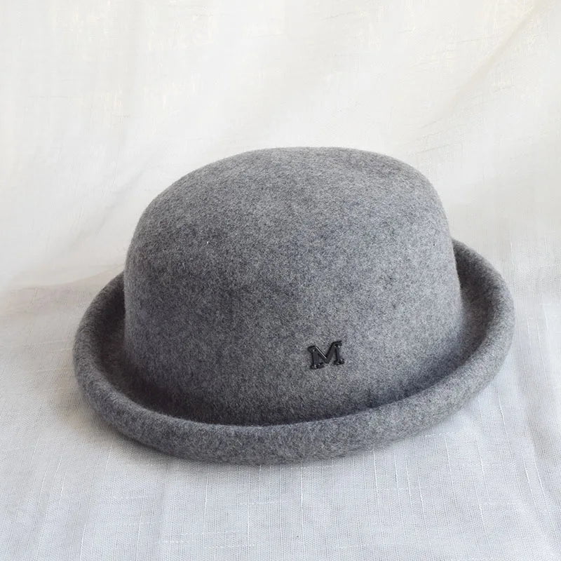 Chapeau melon en feutre de laine