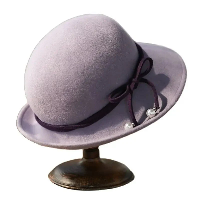Chapeau cloche en laine chaude