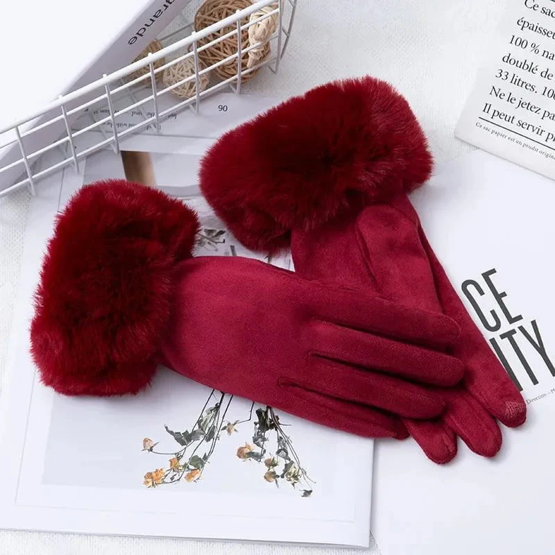 Gants velours épais