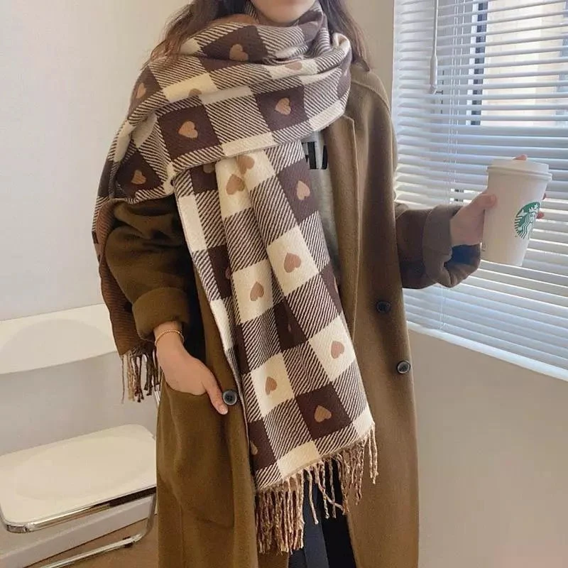 Écharpe plaid en cachemire