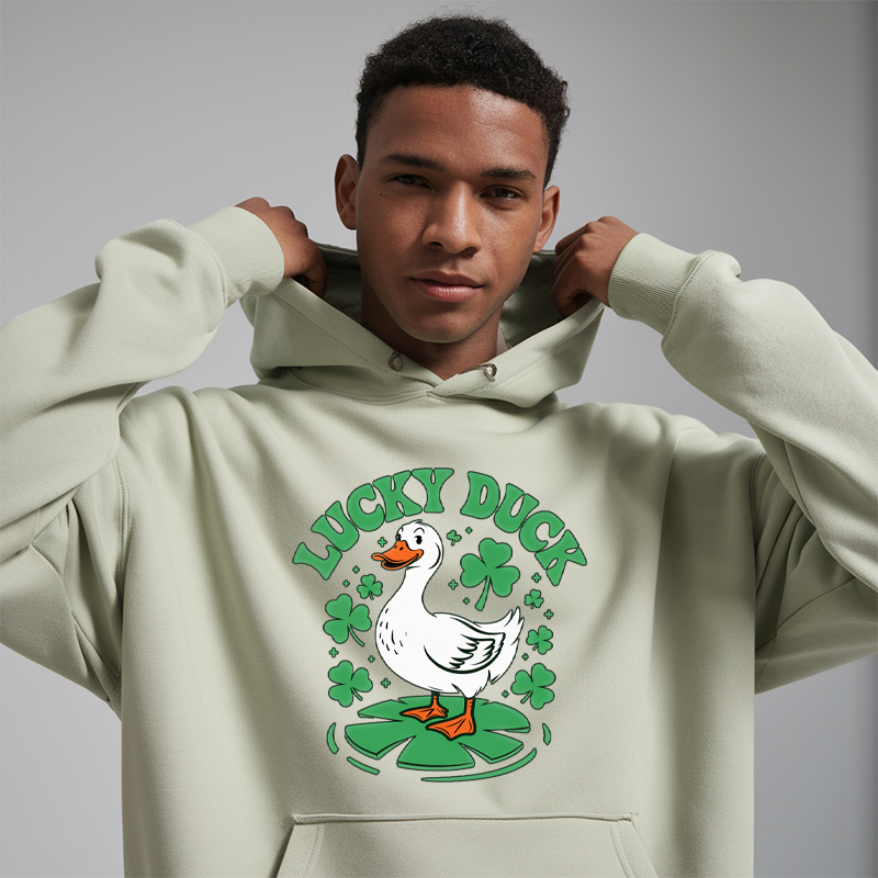 Whimsical Lucky Duck Hoodie