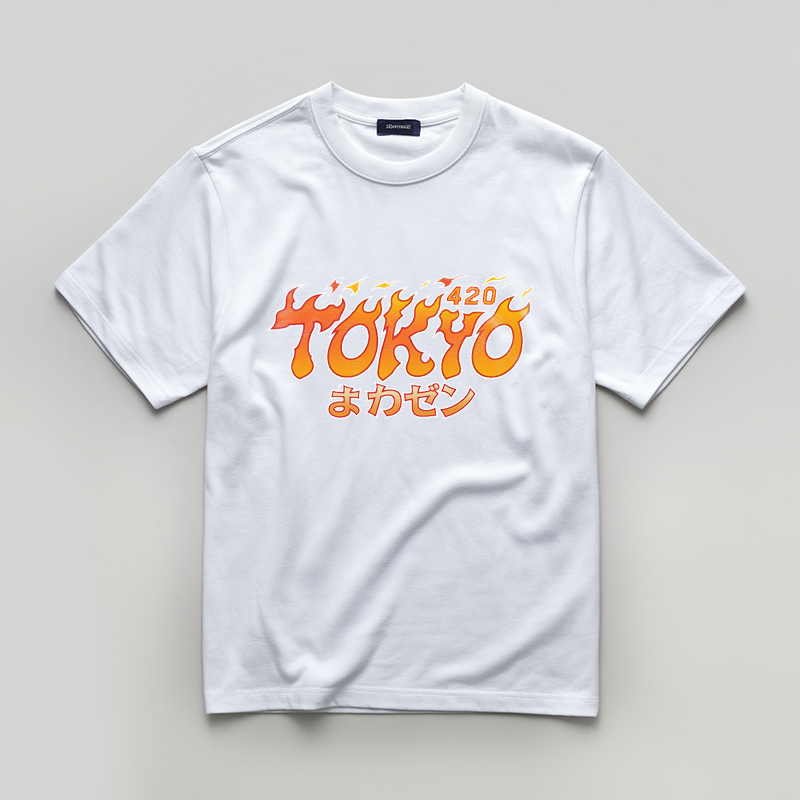 Flaming Tokyo Nights Tee