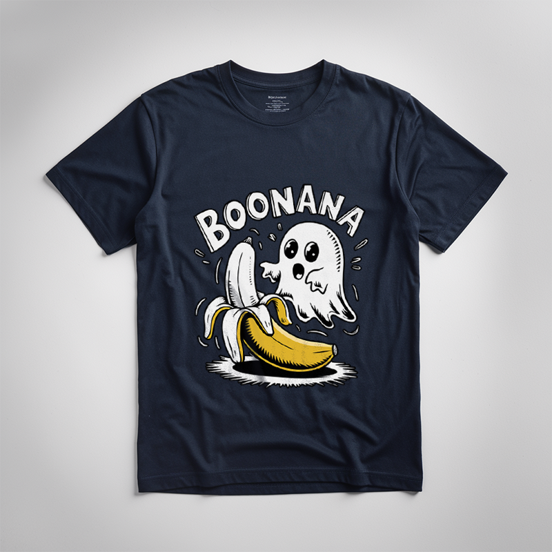Whimsical Ghost and Banana Tee