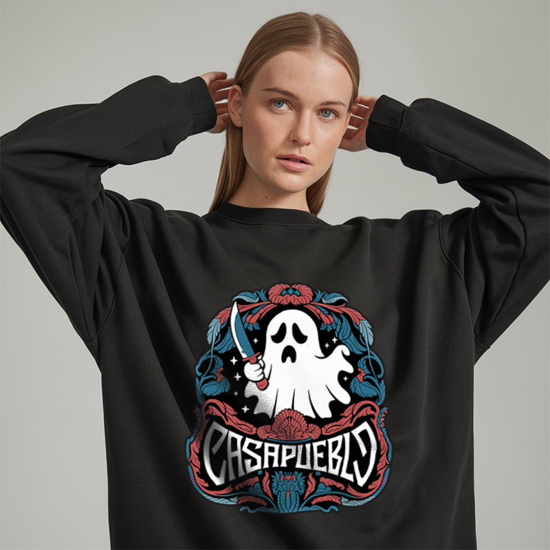 Ghostly Stencil Knife Sweatshirt