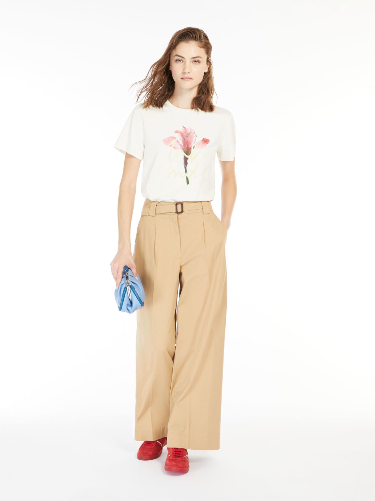 T-shirt in jersey con stampa