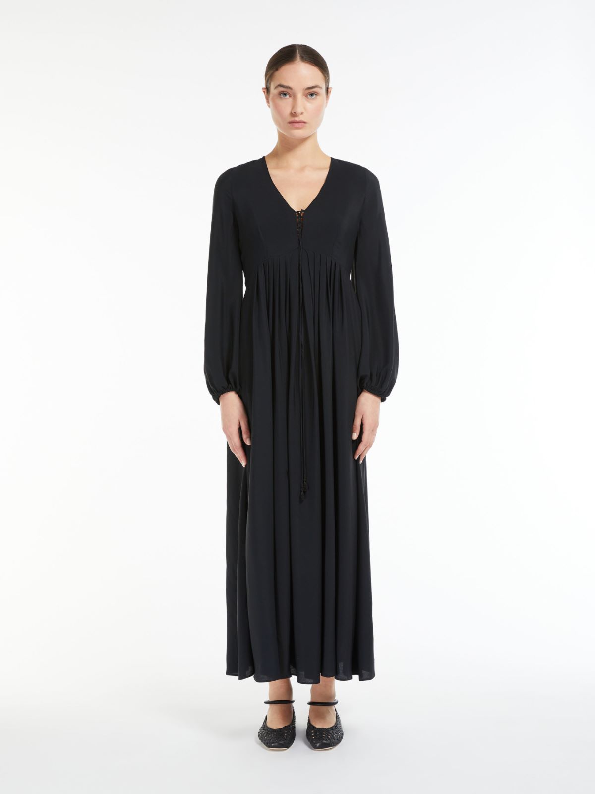 Abito fluido in mista seta