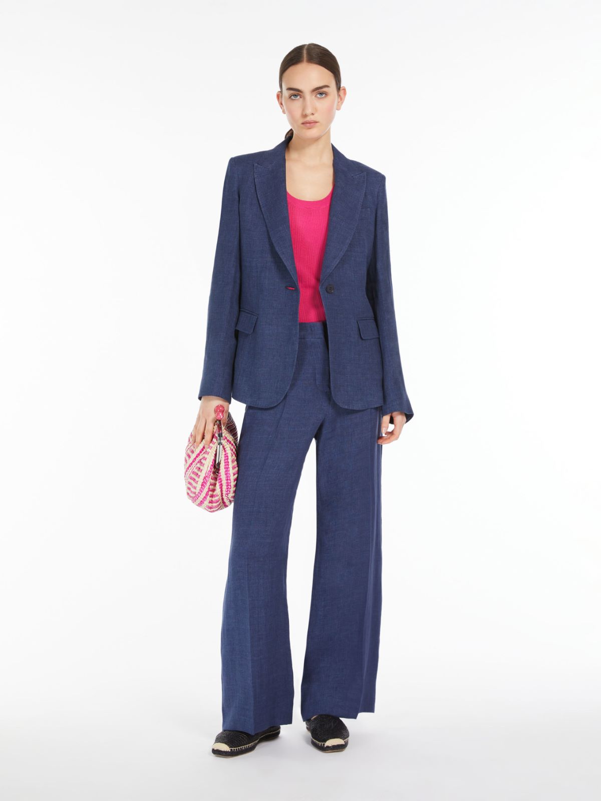 Blazer monopetto in lino