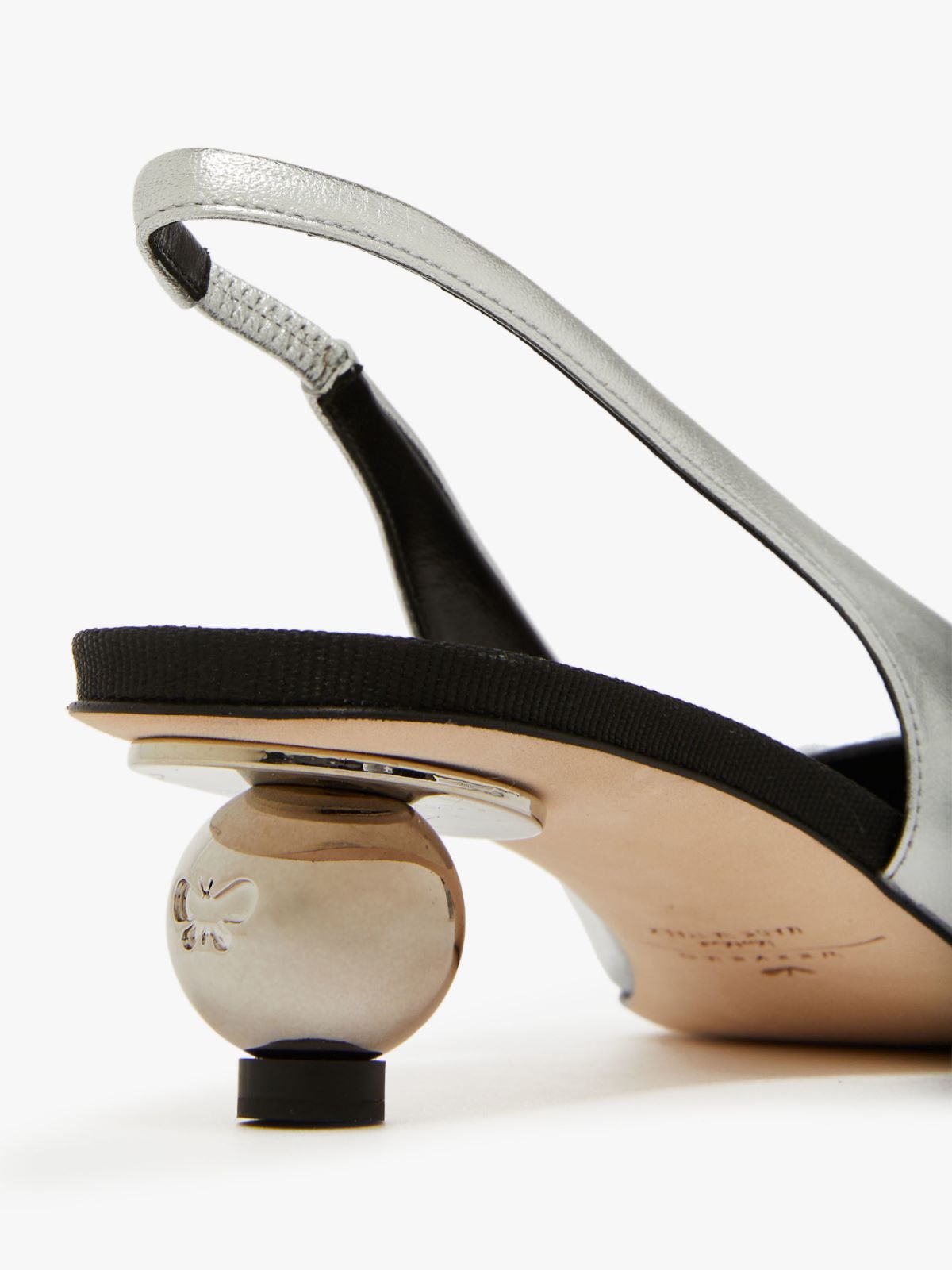 Slingback in pelle laminata