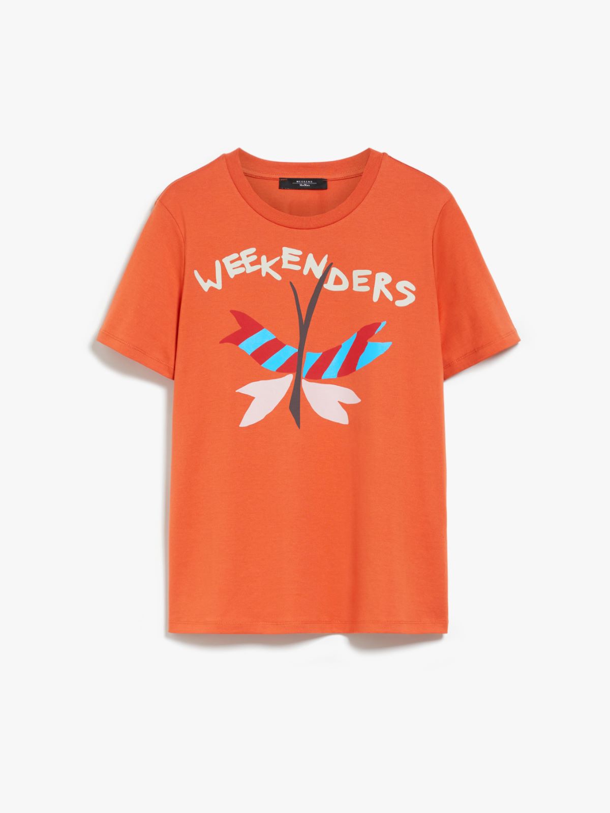 T-shirt in jersey con stampa