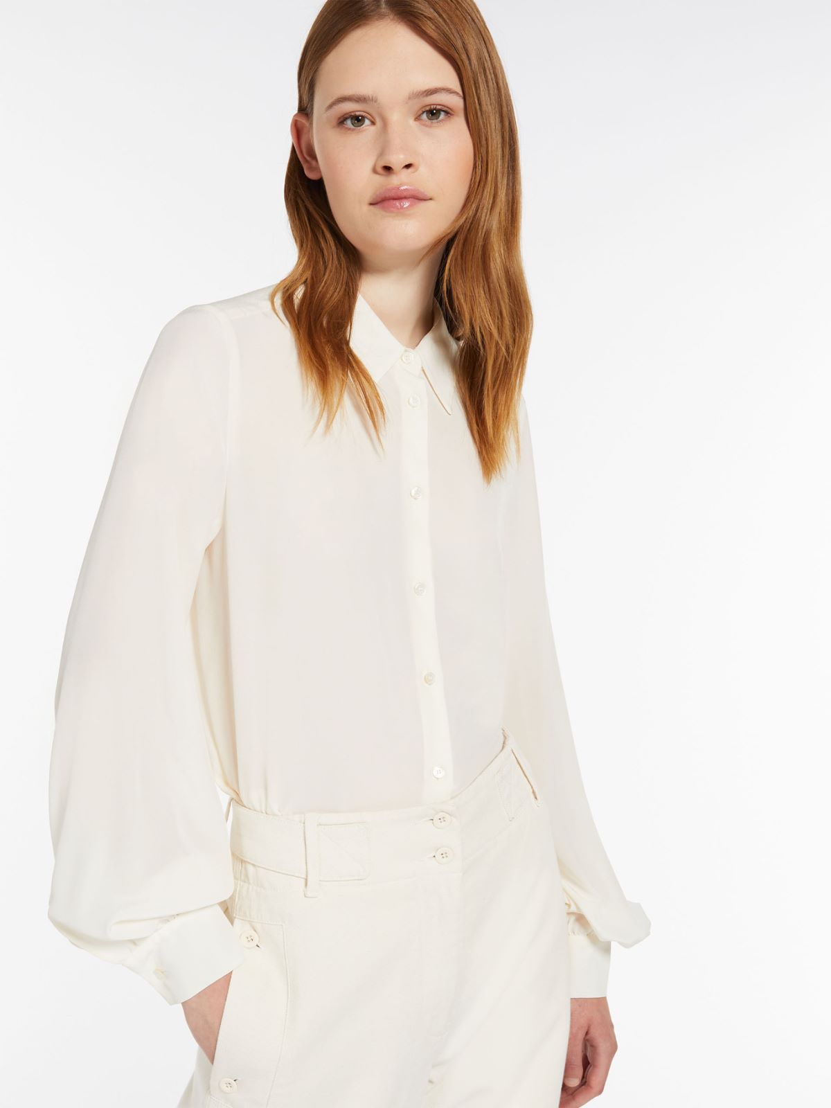 Camicia in crêpe de Chine di seta