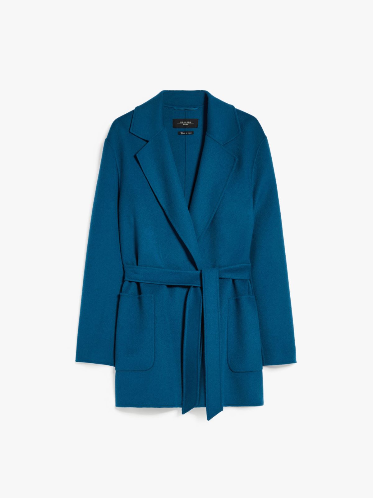 Giacca over in lana con cintura