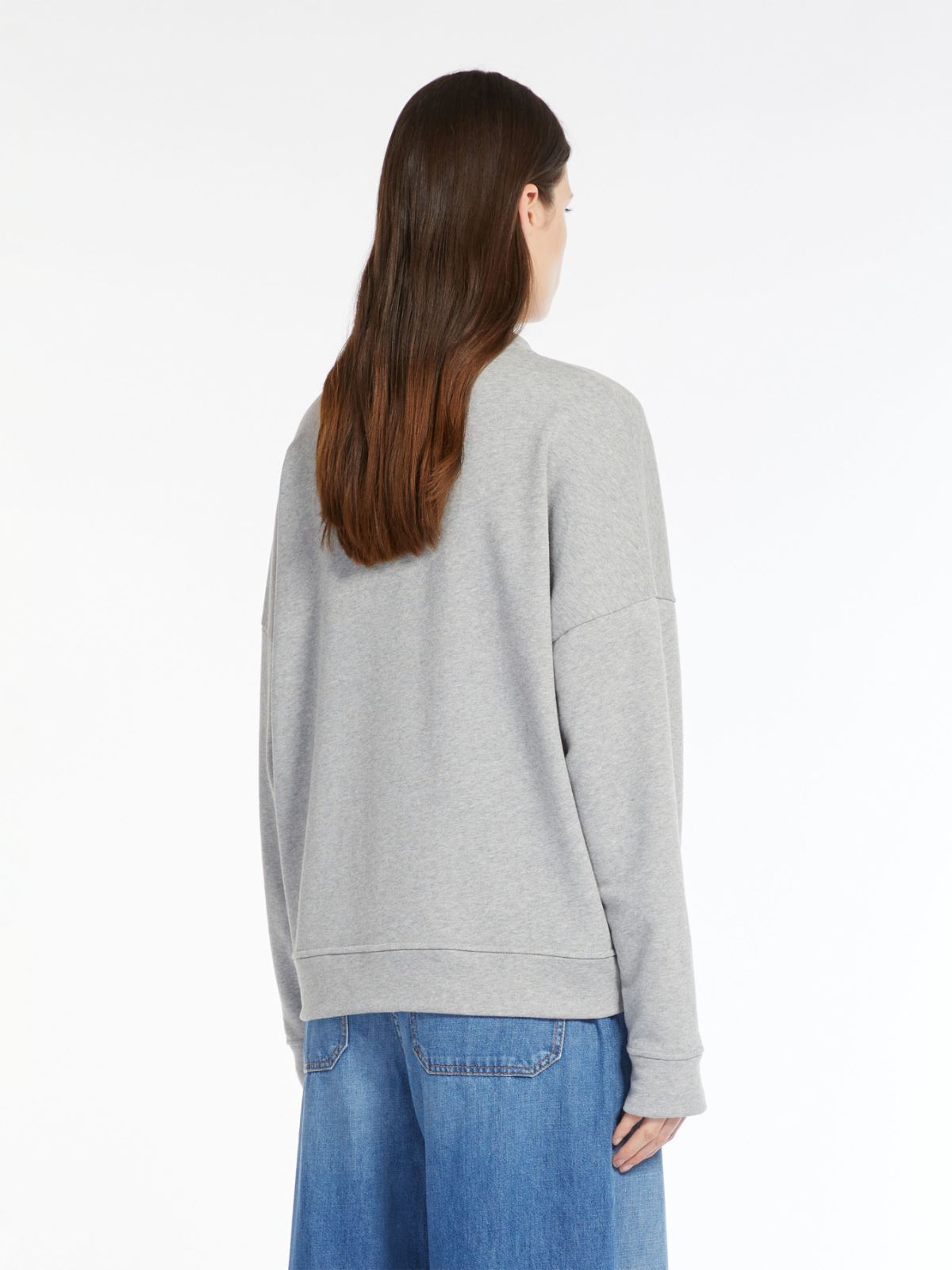 Felpa in cotone organico con stampa