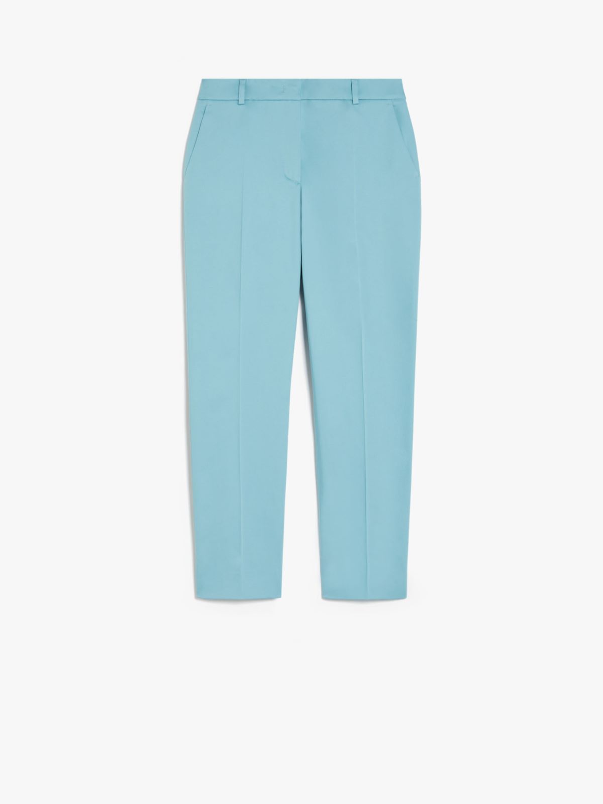 Pantalone slim in raso stretch