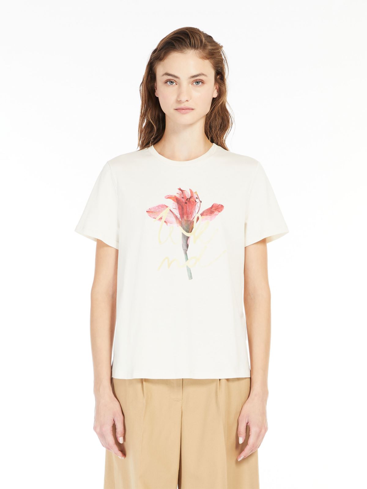 T-shirt in jersey con stampa