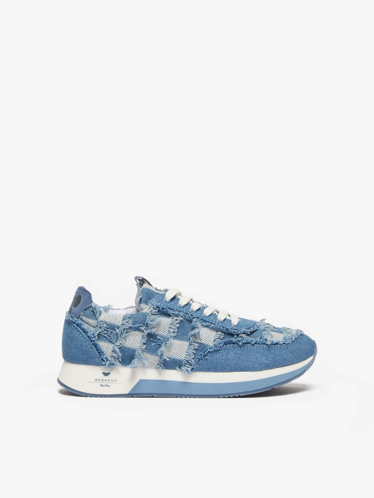 Sneaker in denim jacquard