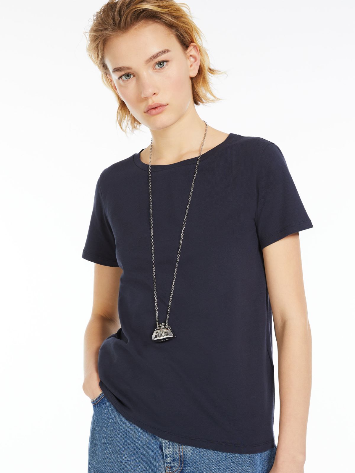 T-shirt dritta in cotone organico