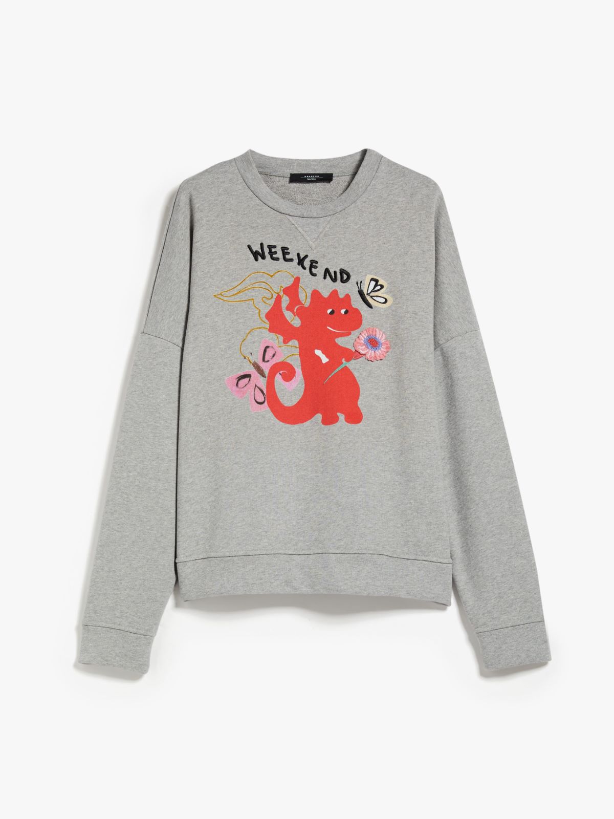 Felpa in cotone organico con stampa