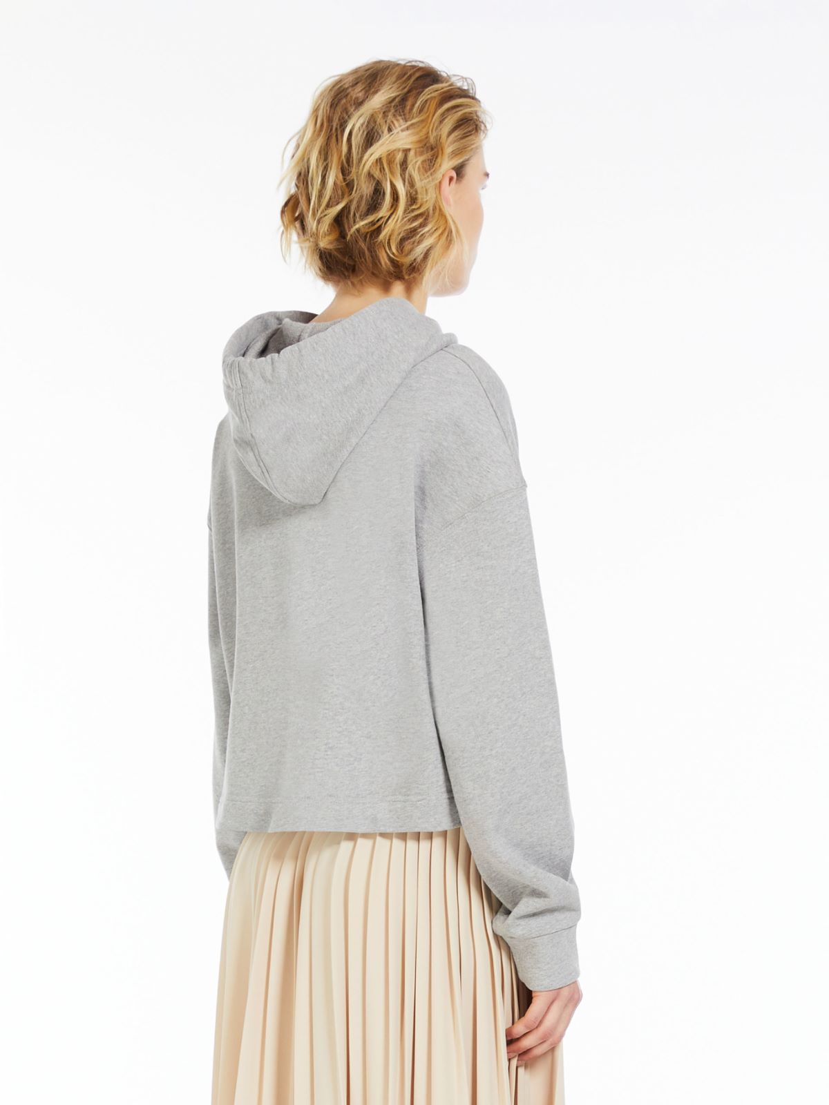 Felpa boxy in cotone organico