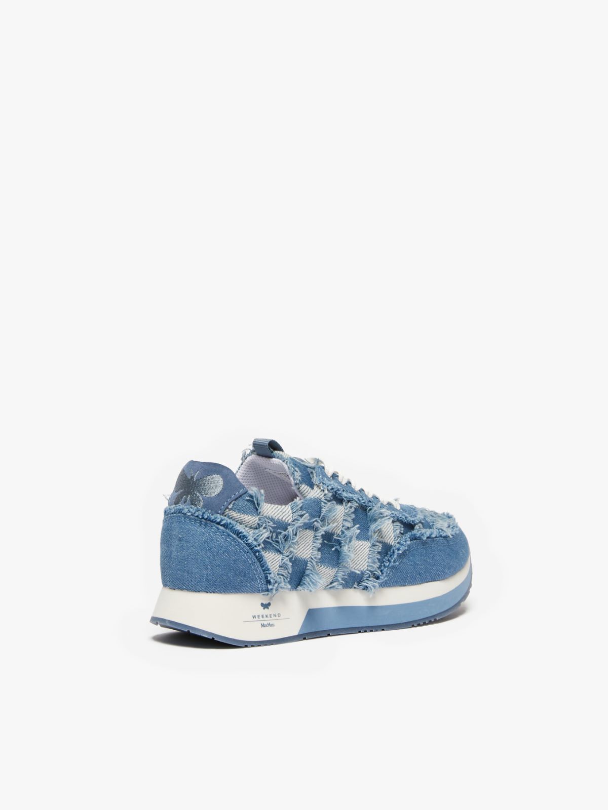 Sneaker in denim jacquard