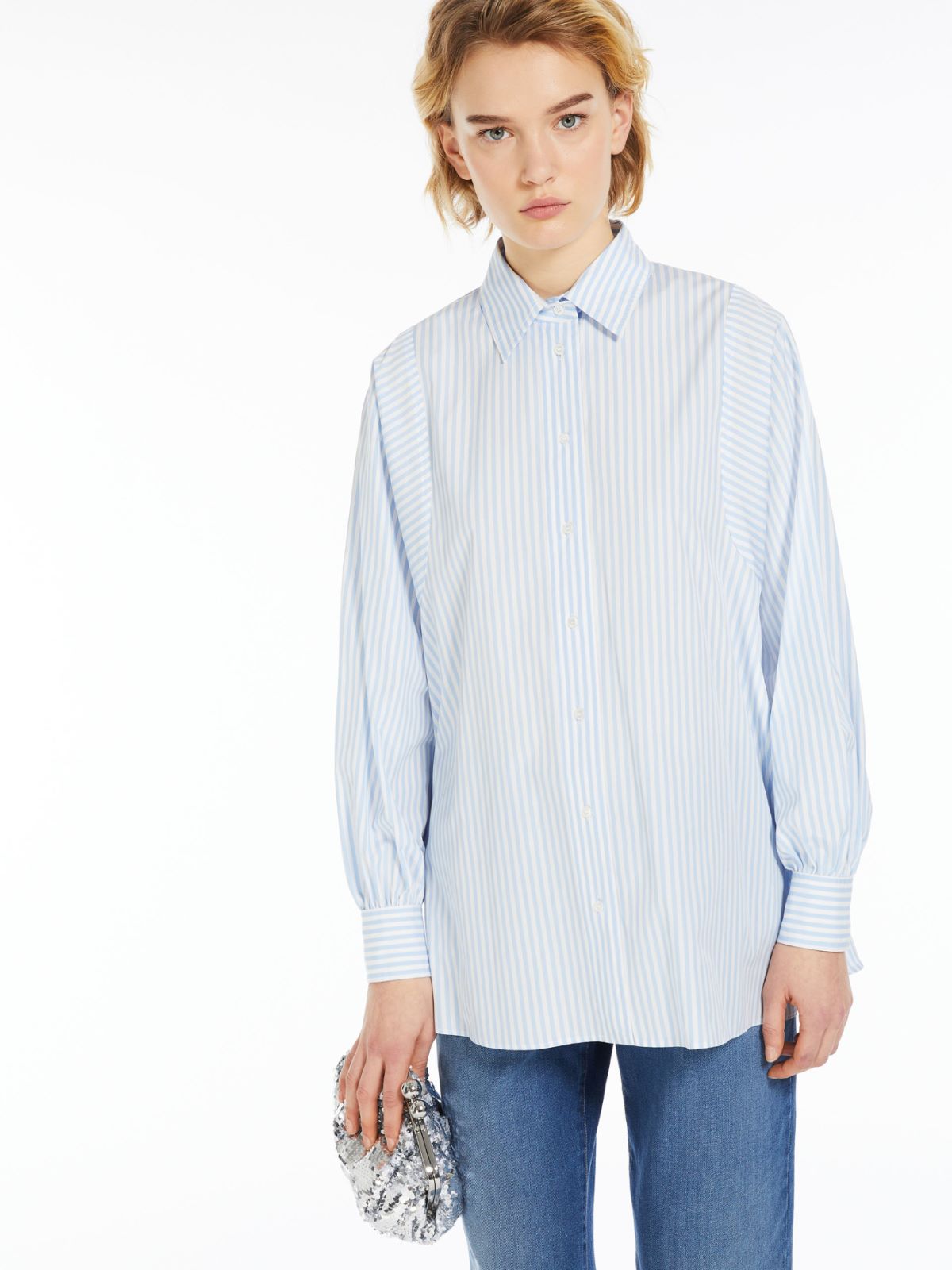 Camicia in cotone a righe