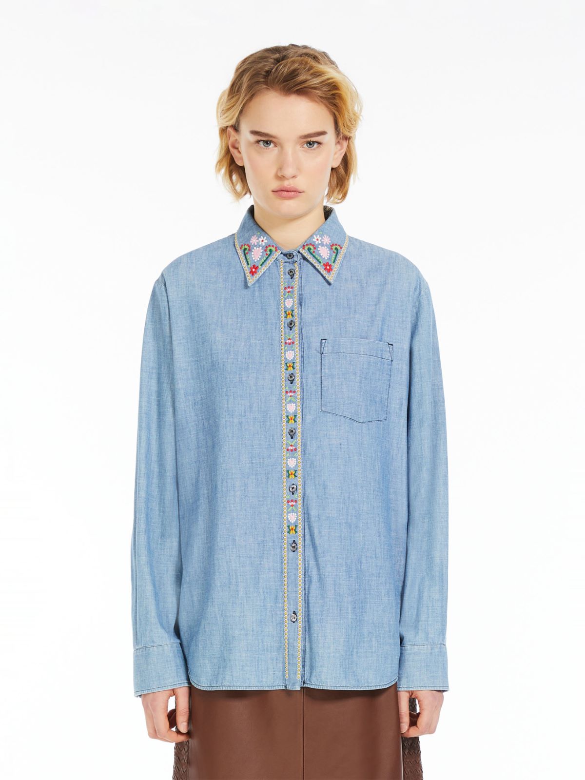 Camicia in chambray di cotone