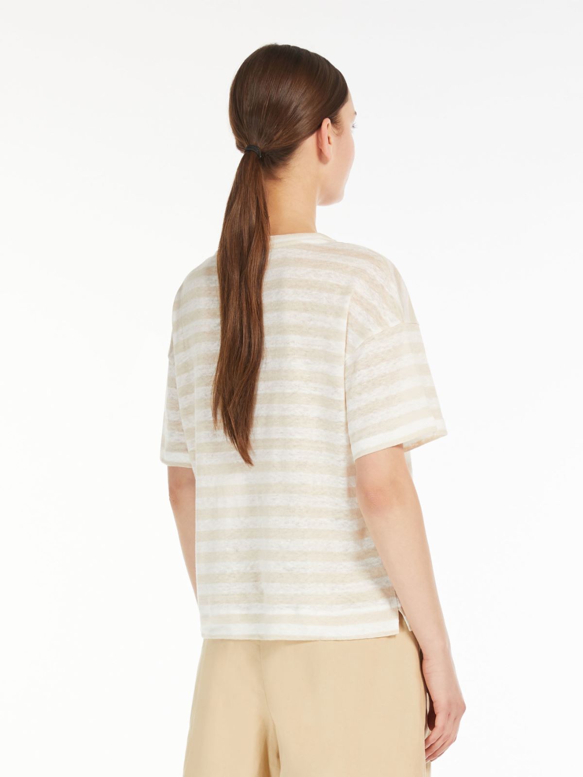 Blusa in jersey di lino