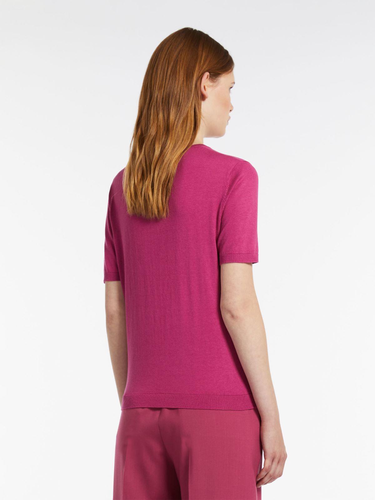 T-shirt in filato di seta e cotone