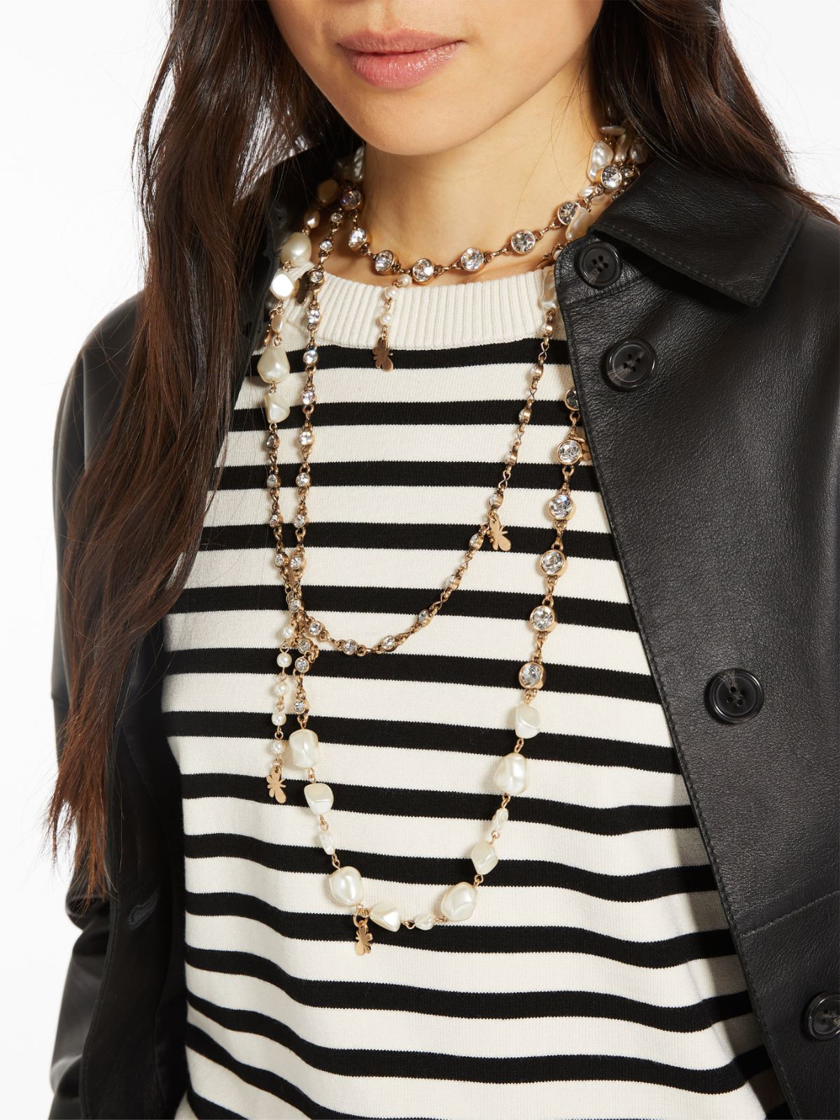 Collana in metallo e acrilico