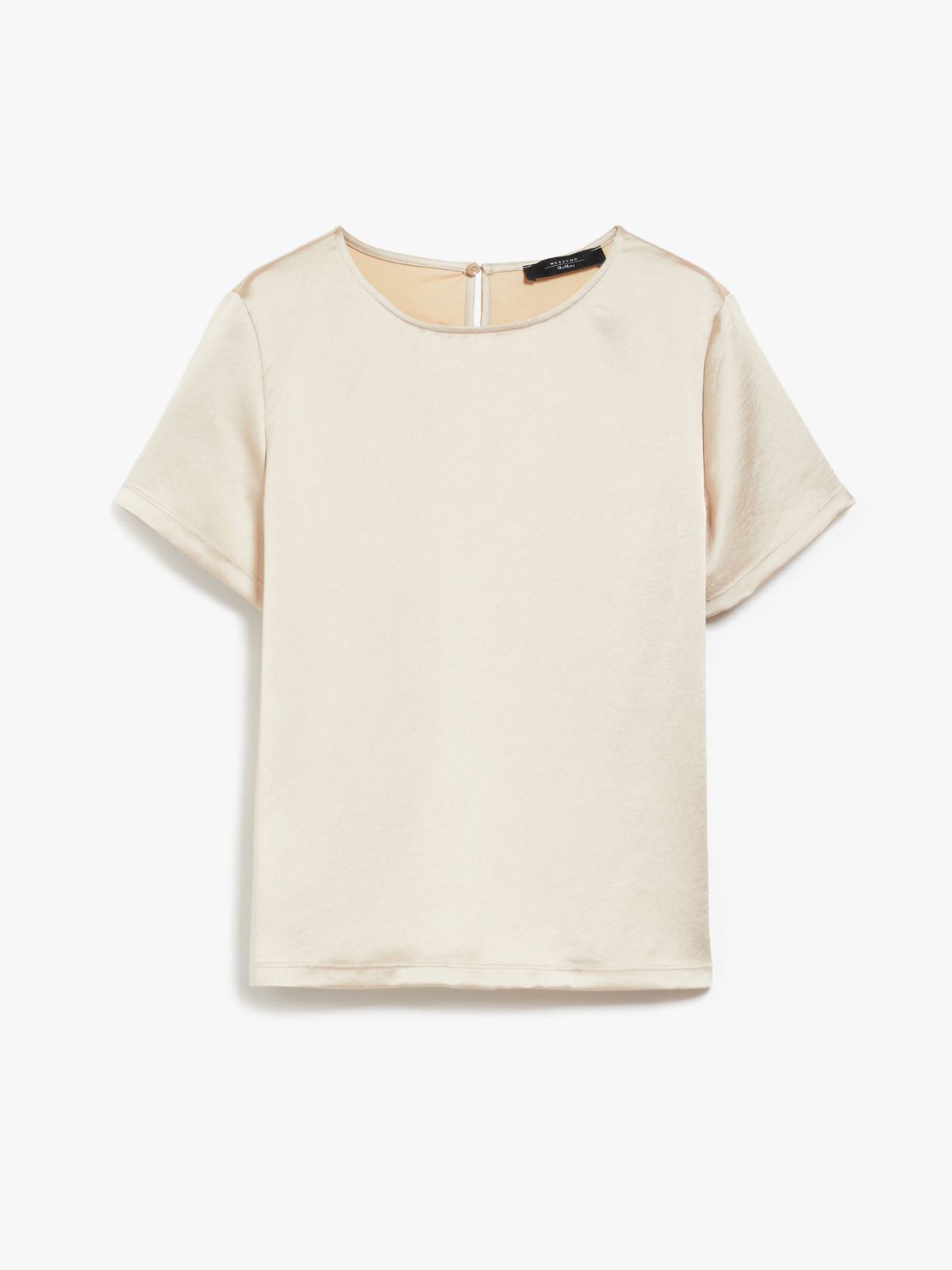 T-shirt in raso tecnico e jersey