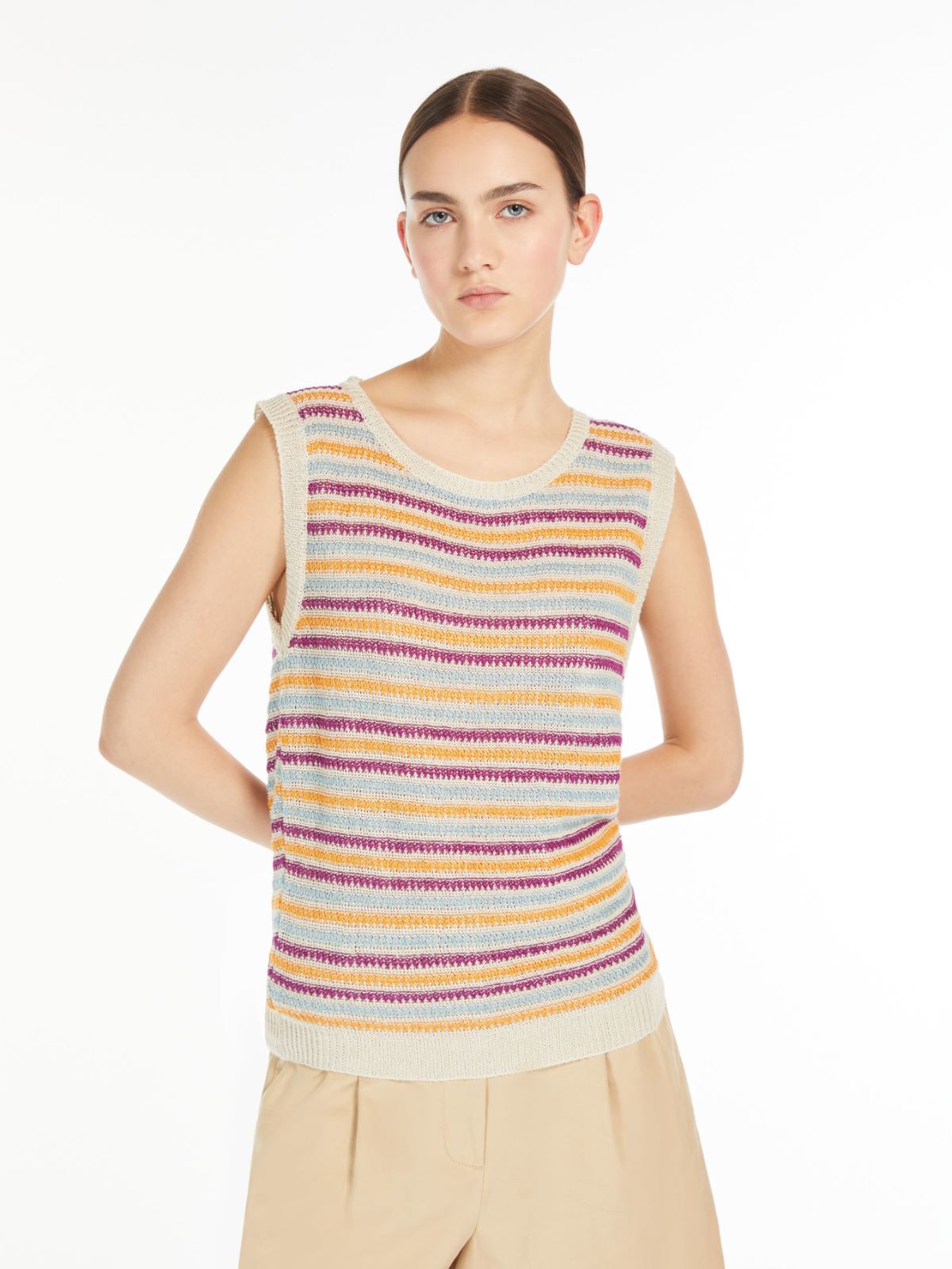 Maglia in filato di lino