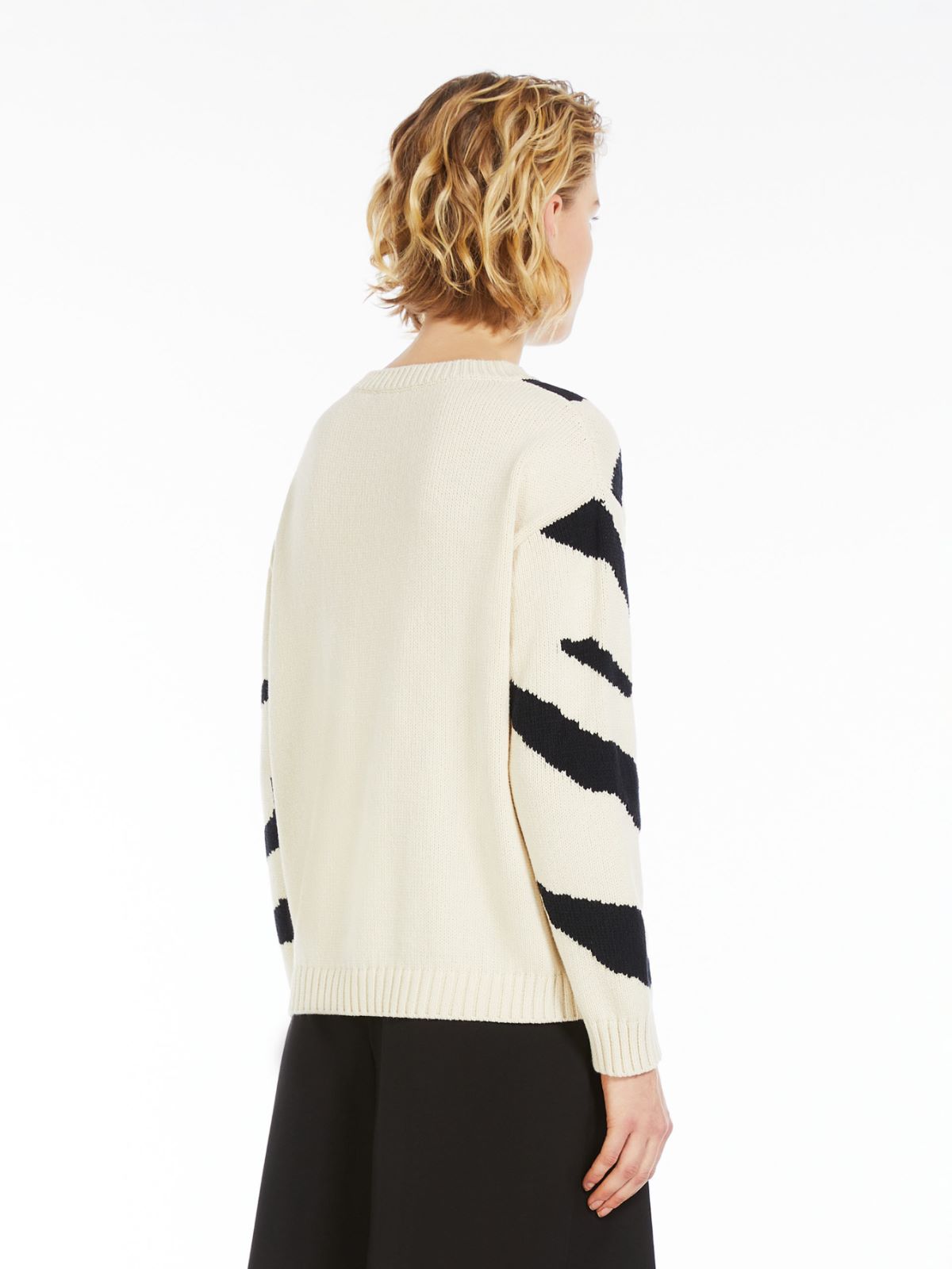 Maglia in cotone ad intarsio