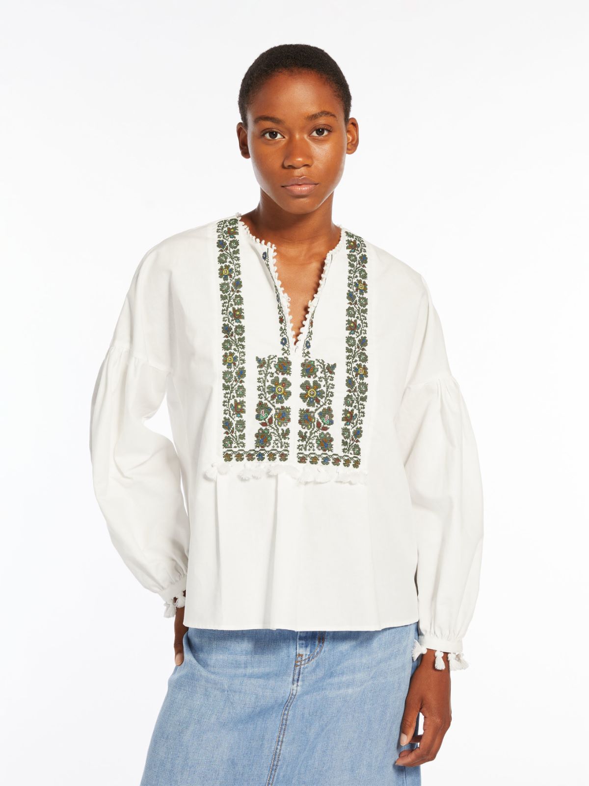 Camicia morbida in cotone e lino