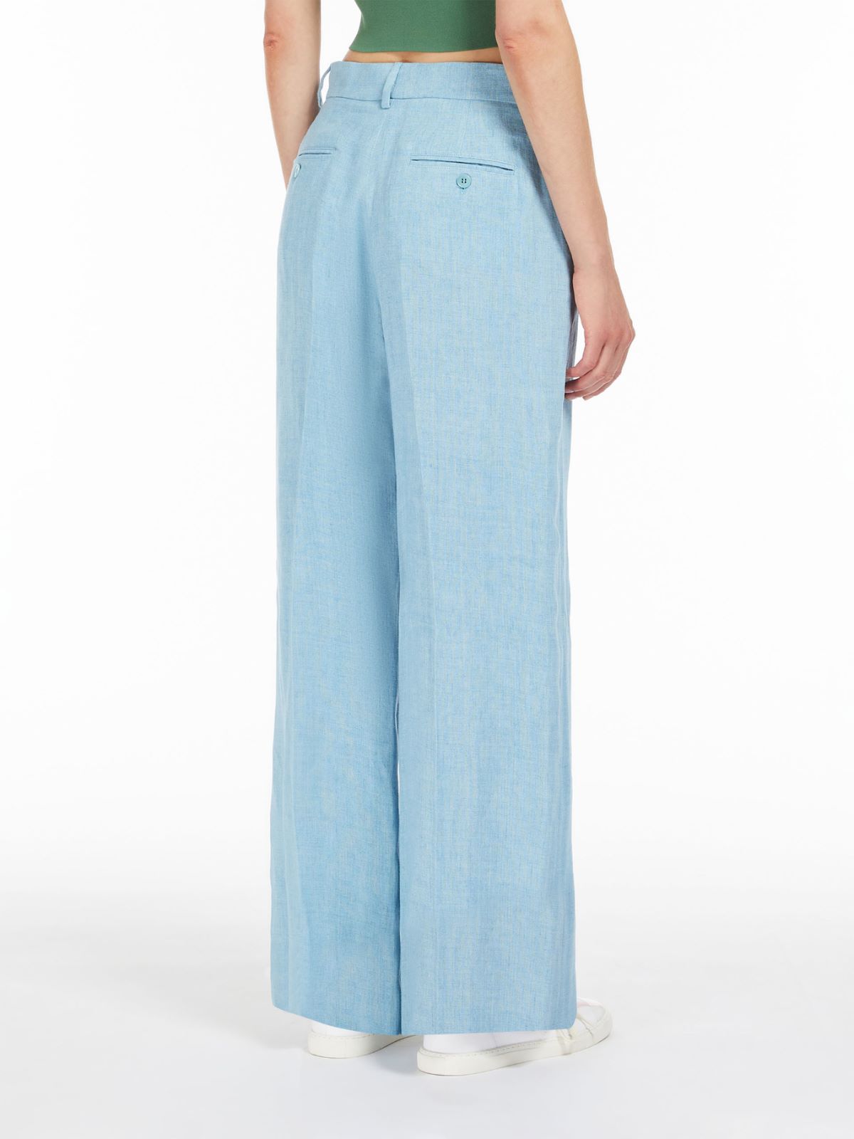 Pantalone ampio in lino lavato