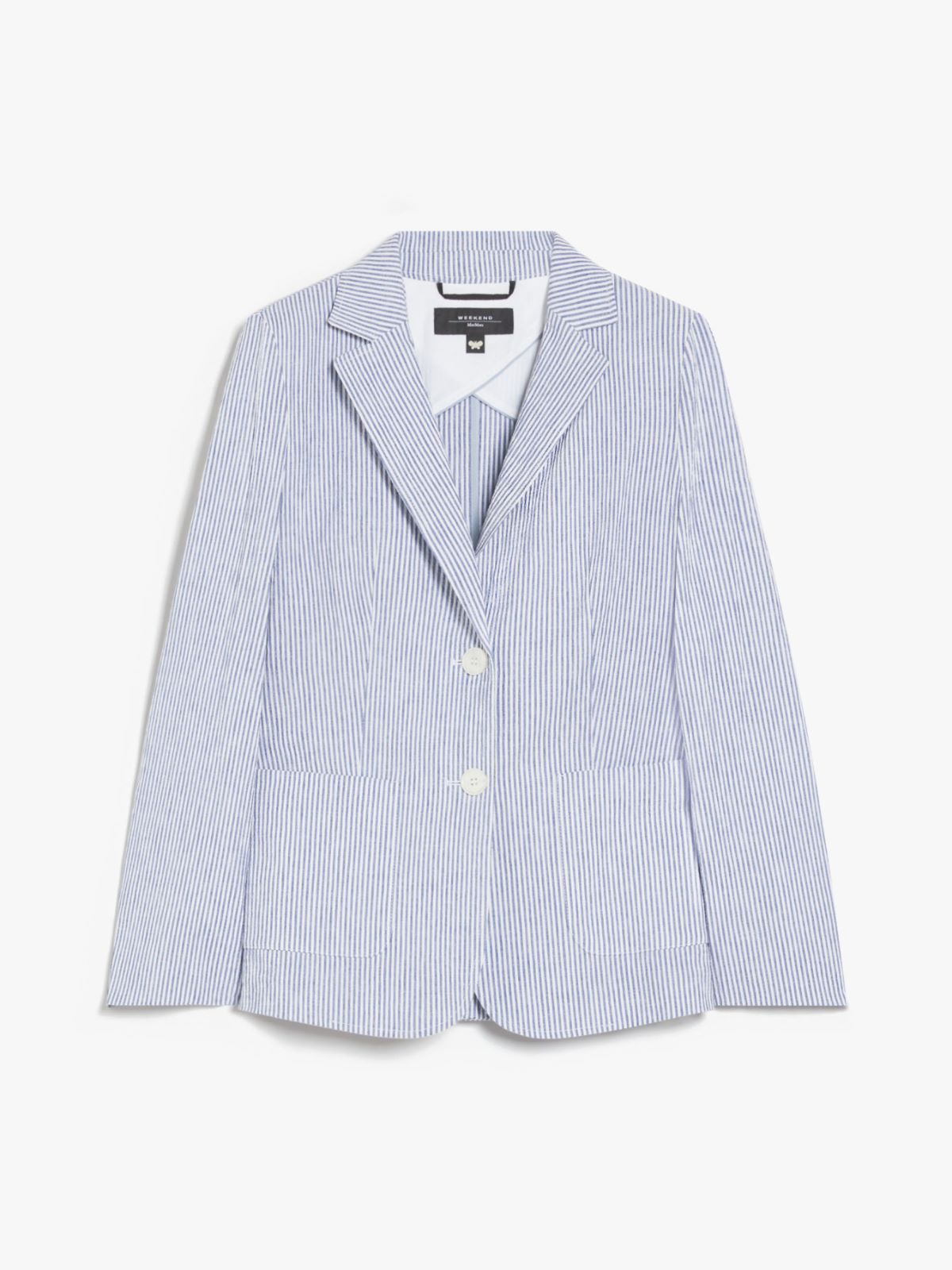 Blazer in cotone e lino