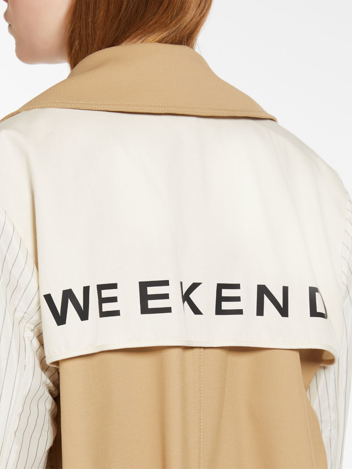 Trench doppiopetto in gabardina antigoccia