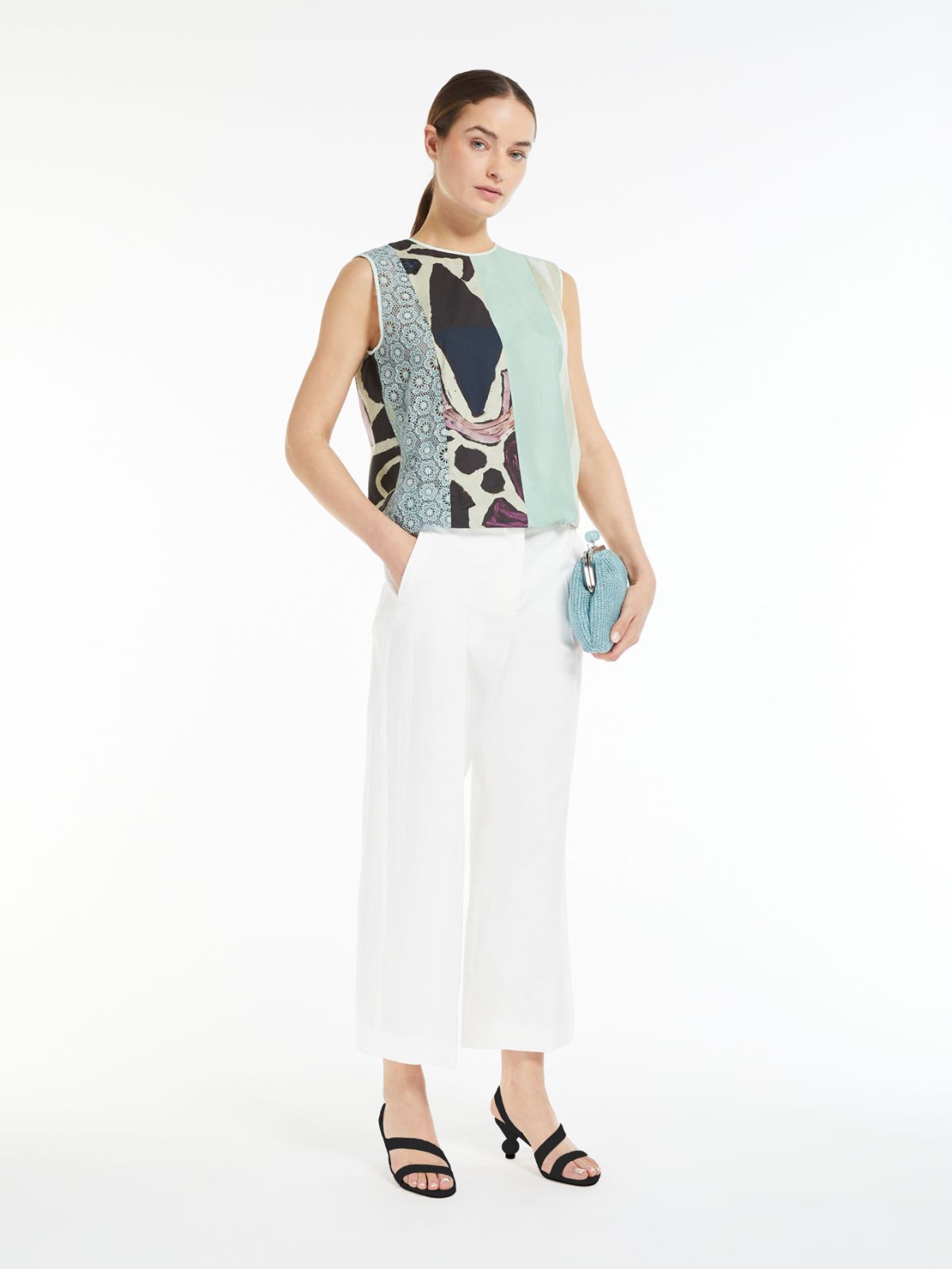 Top in macramè di cotone