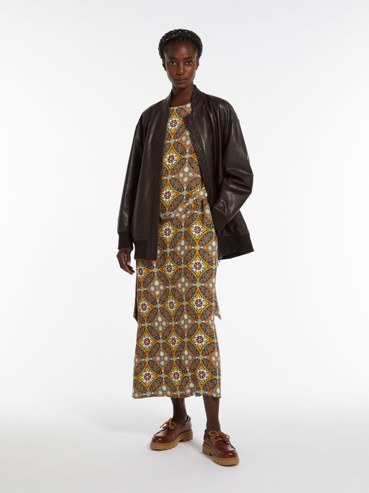 Blouson over in pelle