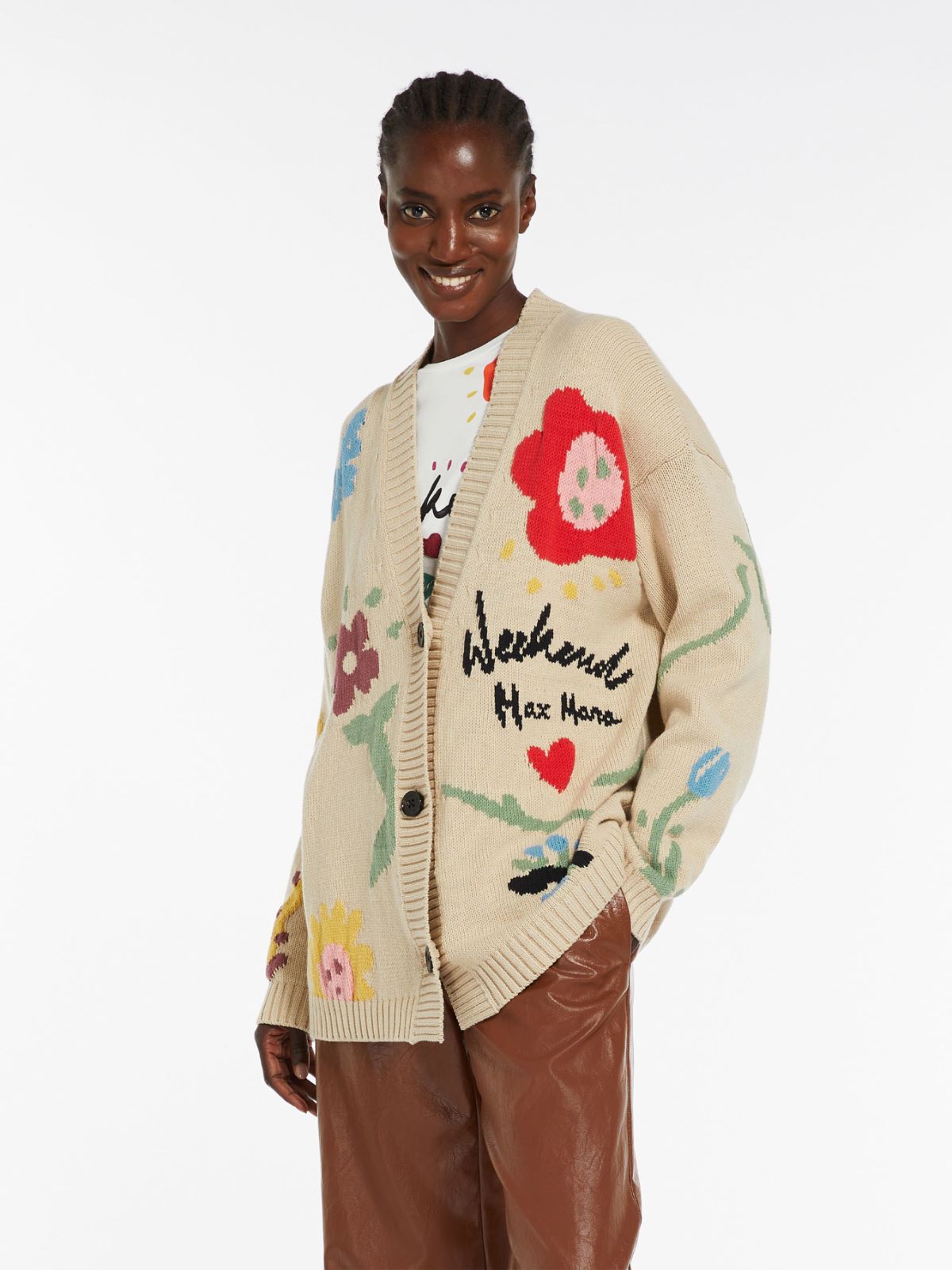 Cardigan in cotone fantasia